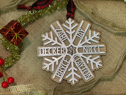 Personalized Family Christmas Tree Ornament