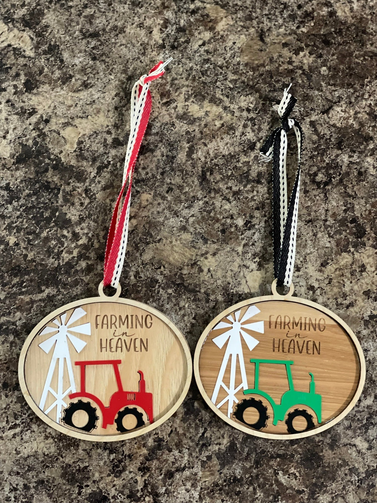 Farming in Heaven Memorial Christmas Ornament