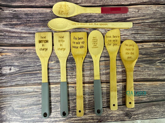 Funny Laser Engraved Wooden Spoons