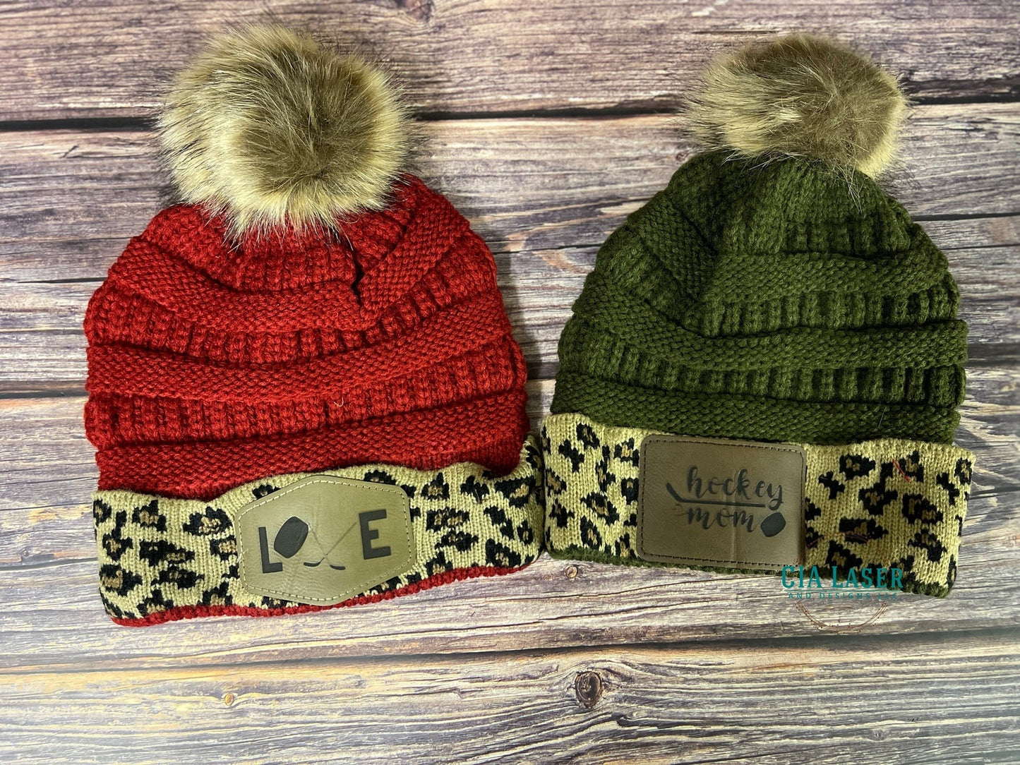 Leopard print stocking hat- Ladies