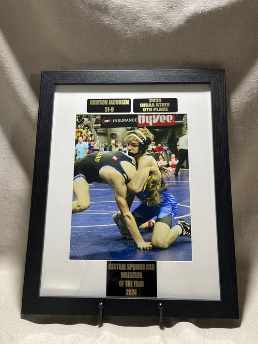 Sports Award Picture Frame 11x14 Photo Plaque Personalized Engraved Matted