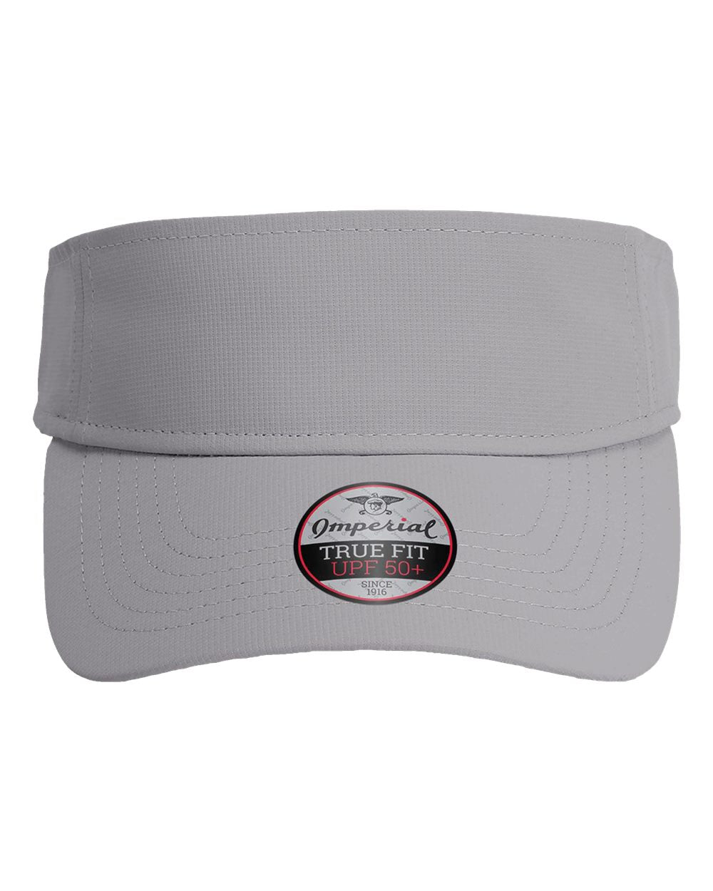 Imperial Golf Visor with laser engraved dark brown patch business logo