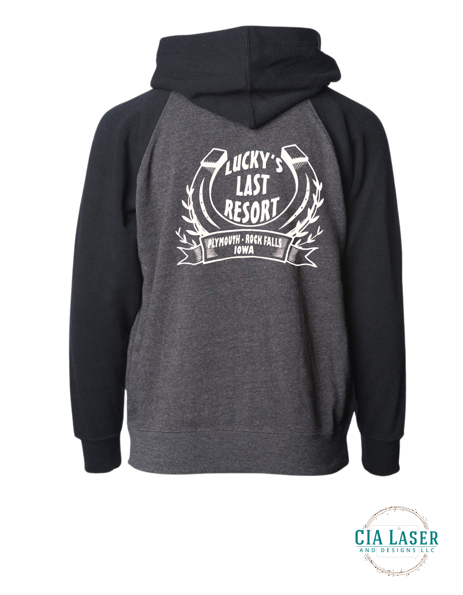 Independent Trading Full Zip Up Hoodie Lucky s Last Resort Edition To CIA Laser and Designs LLC