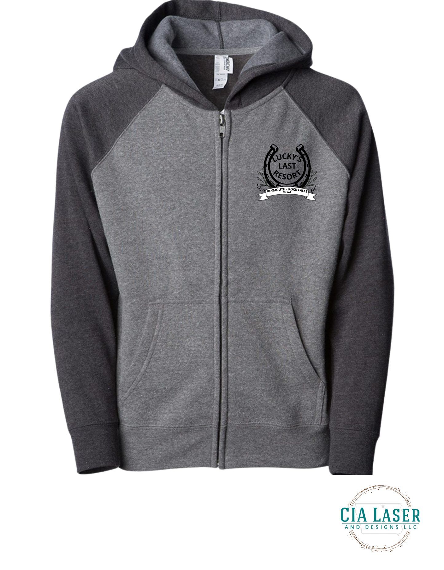 Jerzees Full Zip-Up Hoodie: Lucky's Last Resort Edition Toddler