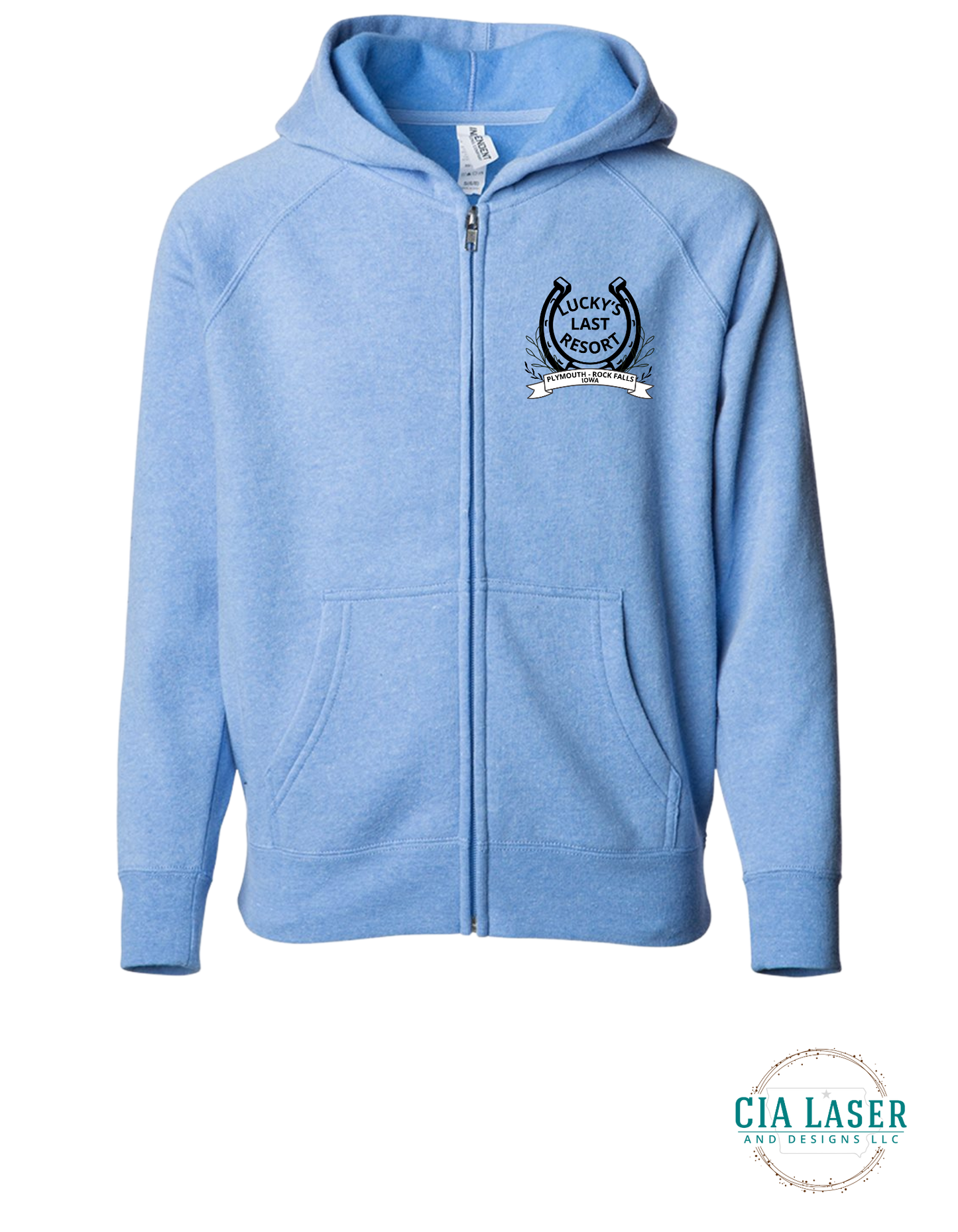 Jerzees Full Zip-Up Hoodie: Lucky's Last Resort Edition Toddler