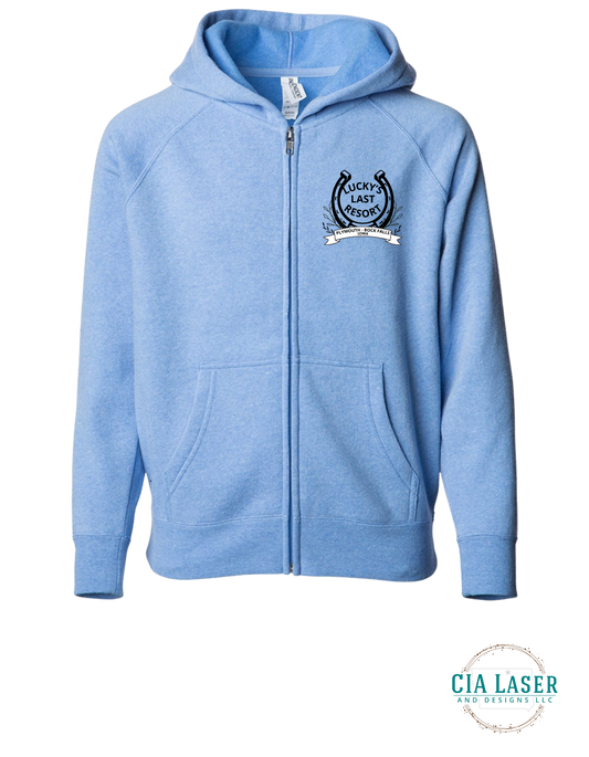 Jerzees Full Zip-Up Hoodie: Lucky's Last Resort Edition Toddler