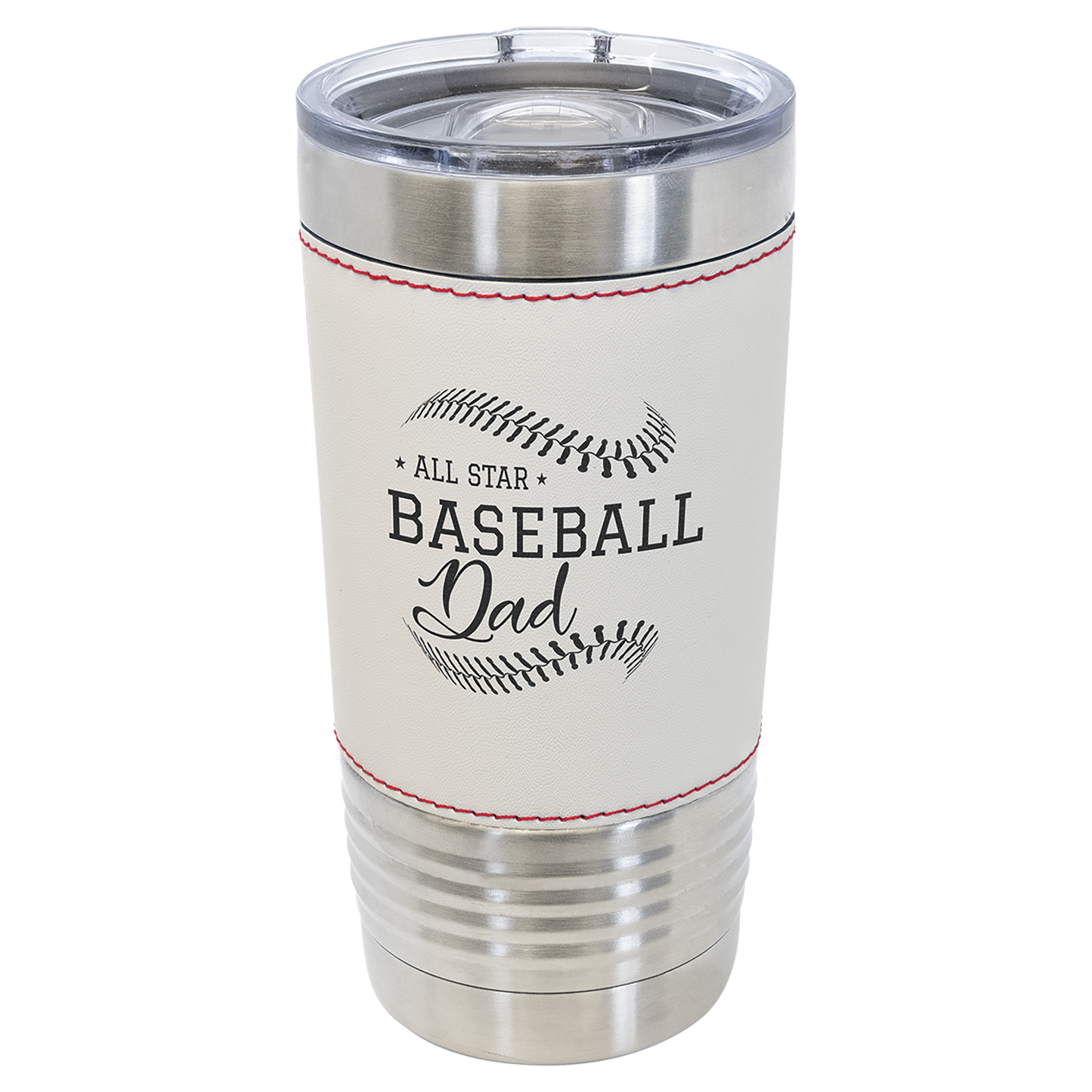 20oz Baseball Tumbler | Leatherette Baseball Tumbler | Sports Tumbler w Slider Lid | Baseball Gift| Baseball Cup | Custom Baseball