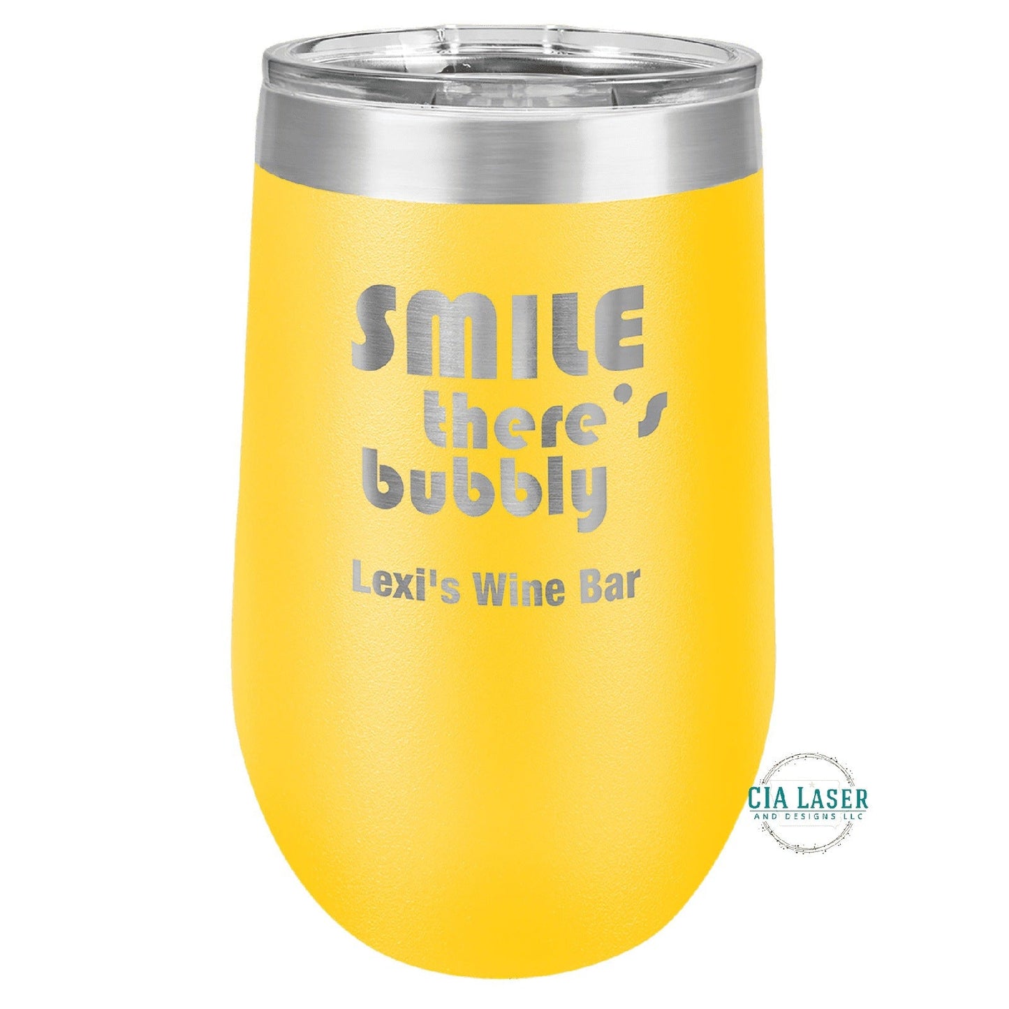 16oz Laser Engraved Personalized Wine Tumbler