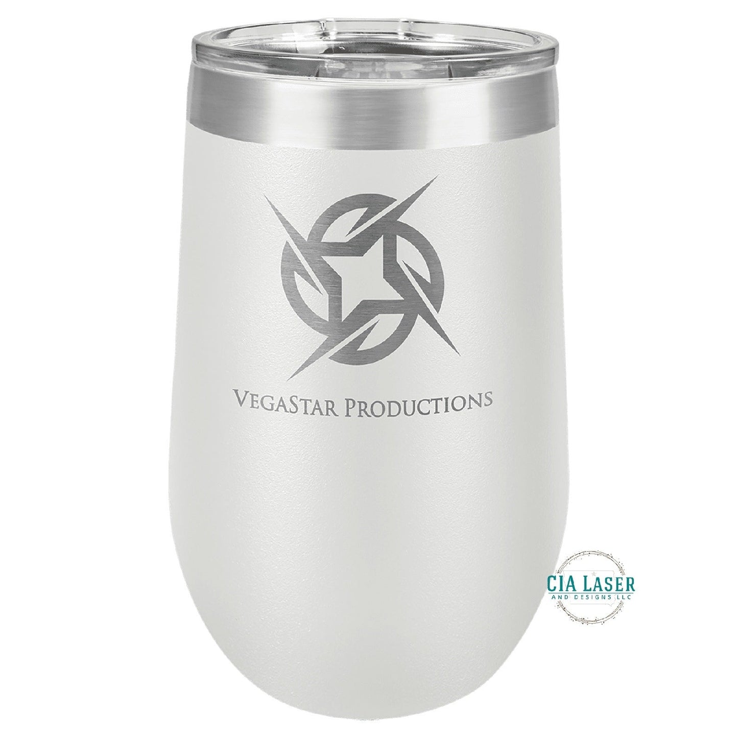 16oz Laser Engraved Personalized Wine Tumbler