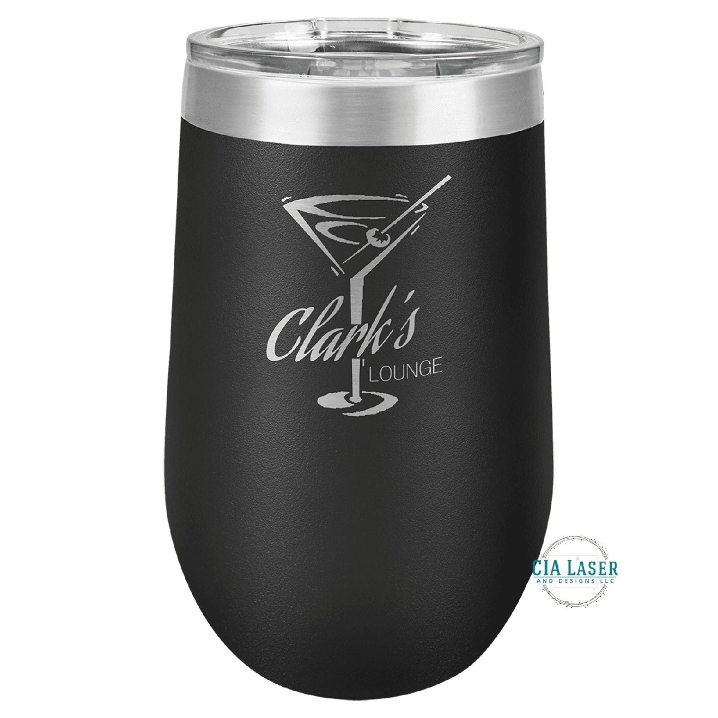 16oz Laser Engraved Personalized Wine Tumbler