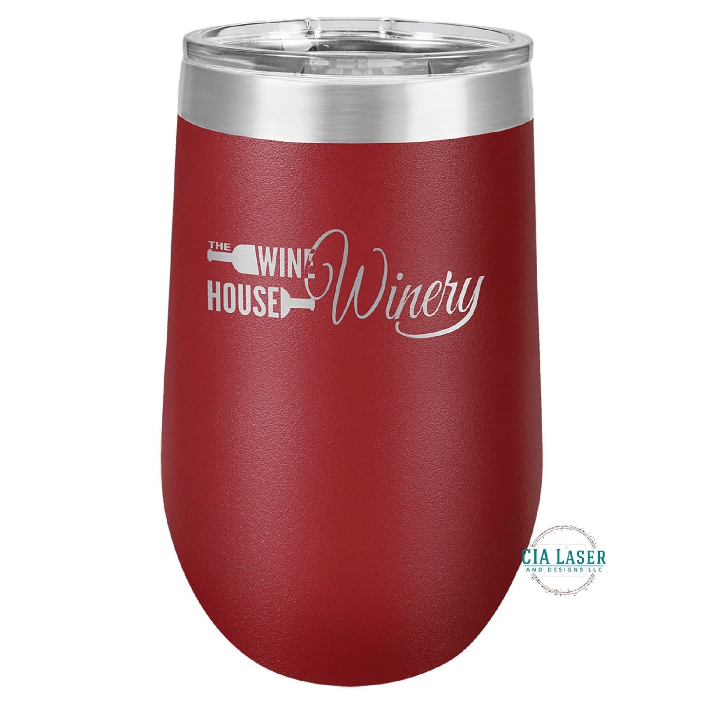 16oz Laser Engraved Personalized Wine Tumbler