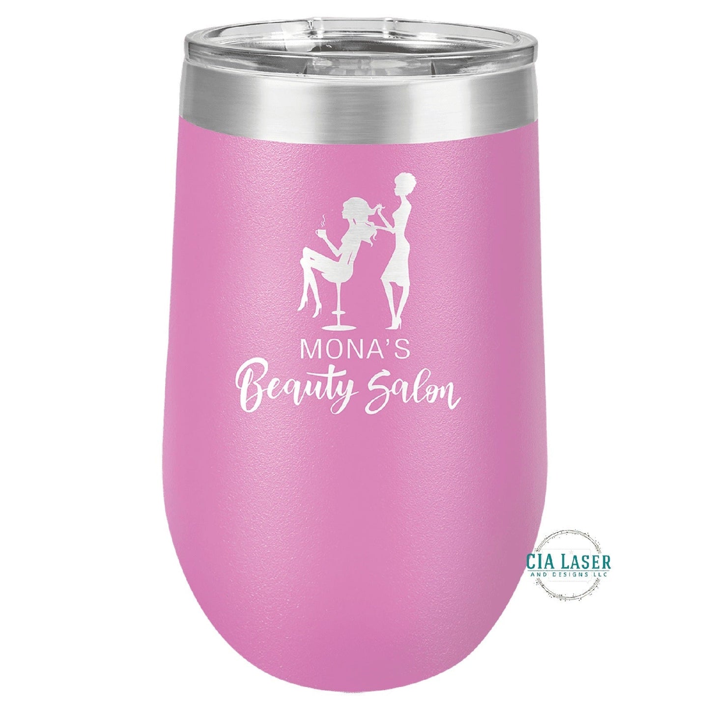 16oz Laser Engraved Personalized Wine Tumbler