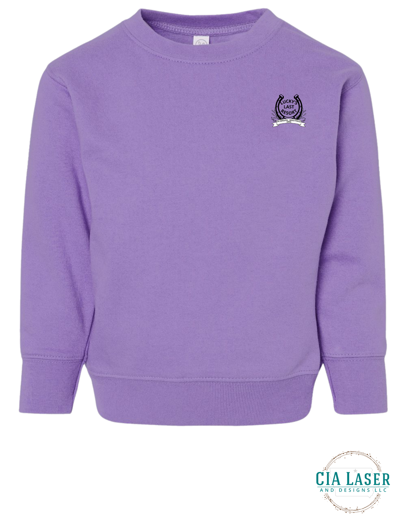 Jerzees Crewneck Sweatshirt: Branded with Lucky's Last Resort Toddler