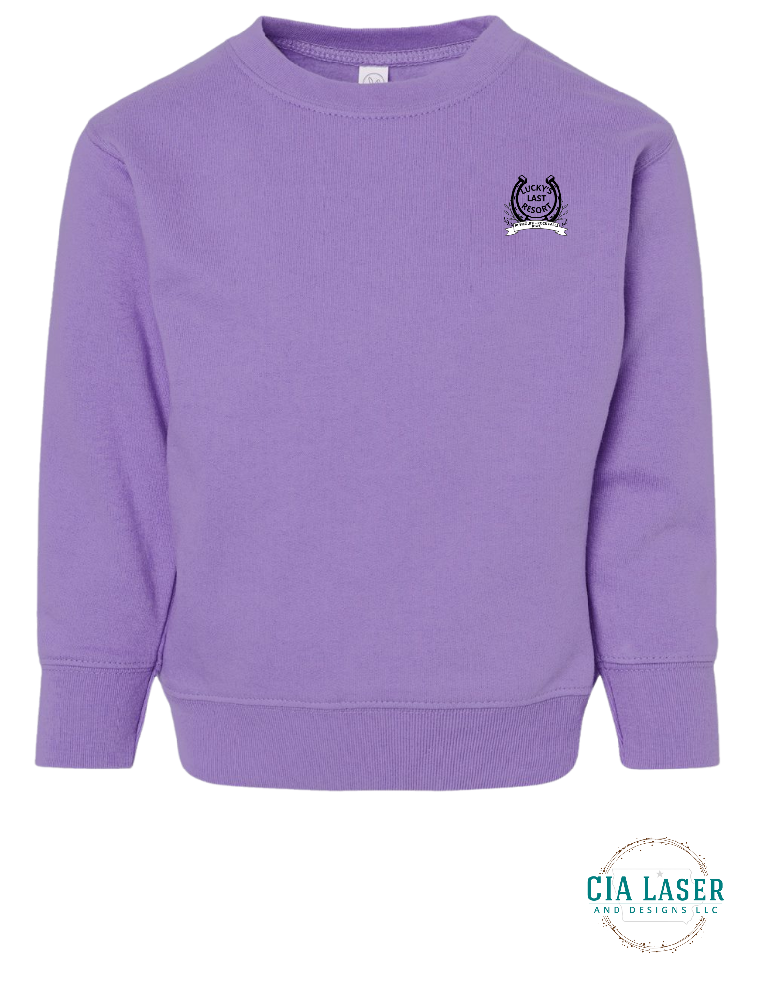 Jerzees Crewneck Sweatshirt: Branded with Lucky's Last Resort Toddler