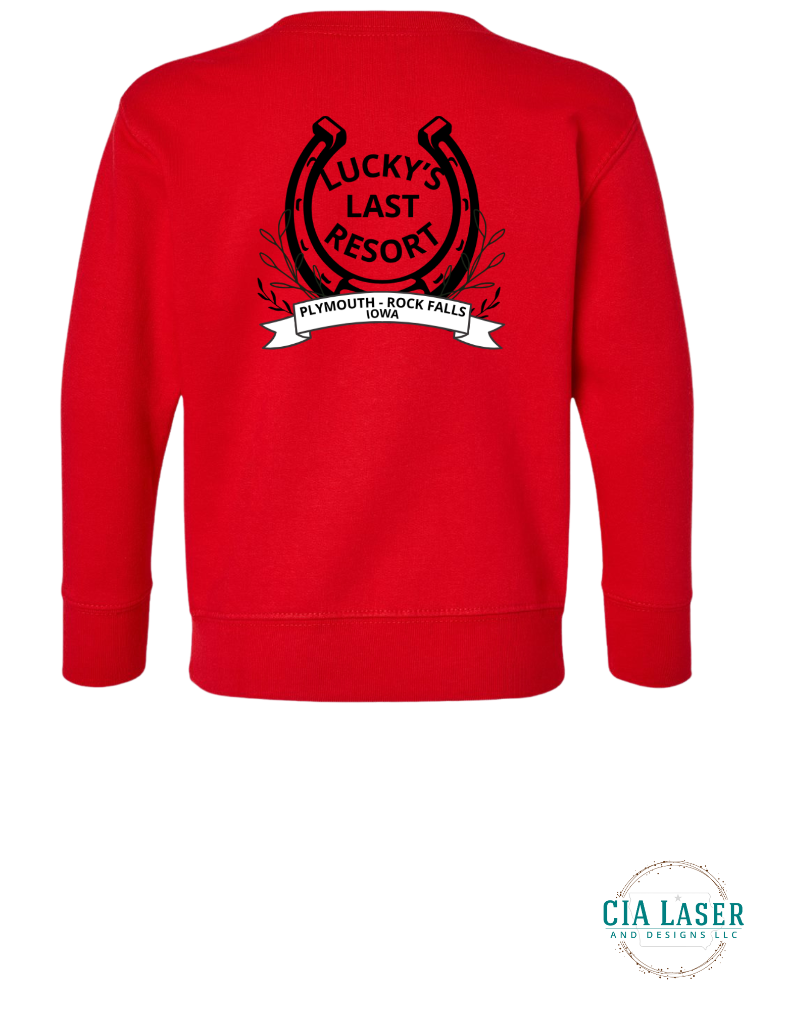 Jerzees Crewneck Sweatshirt: Branded with Lucky's Last Resort Toddler