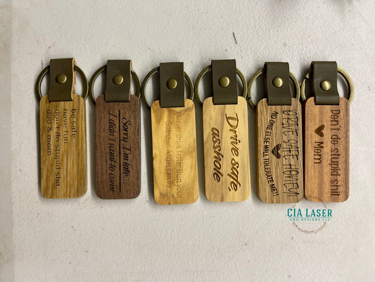 Wood Key Chains