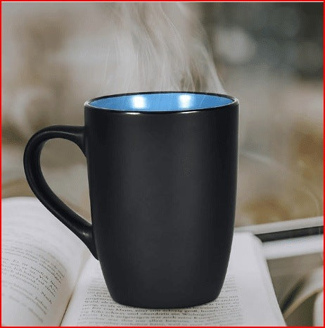 Custom Ceramic Bistro Coffee Mug, Personalized Laser-Engraved Text, 16 Ounces
