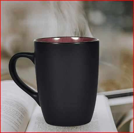 Custom Ceramic Bistro Coffee Mug, Personalized Laser-Engraved Text, 16 Ounces