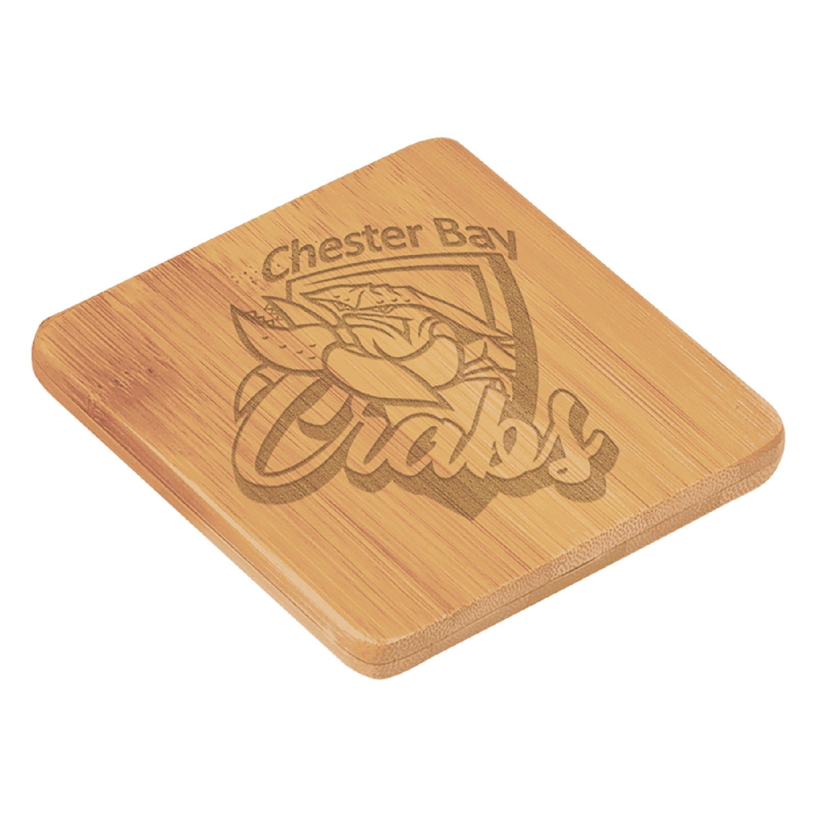 Laser Engraved Individual Personalized Bamboo Coaster